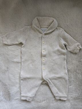 Ralph Lauren Baby Knit One-Piece (3M) – Neutral Cream